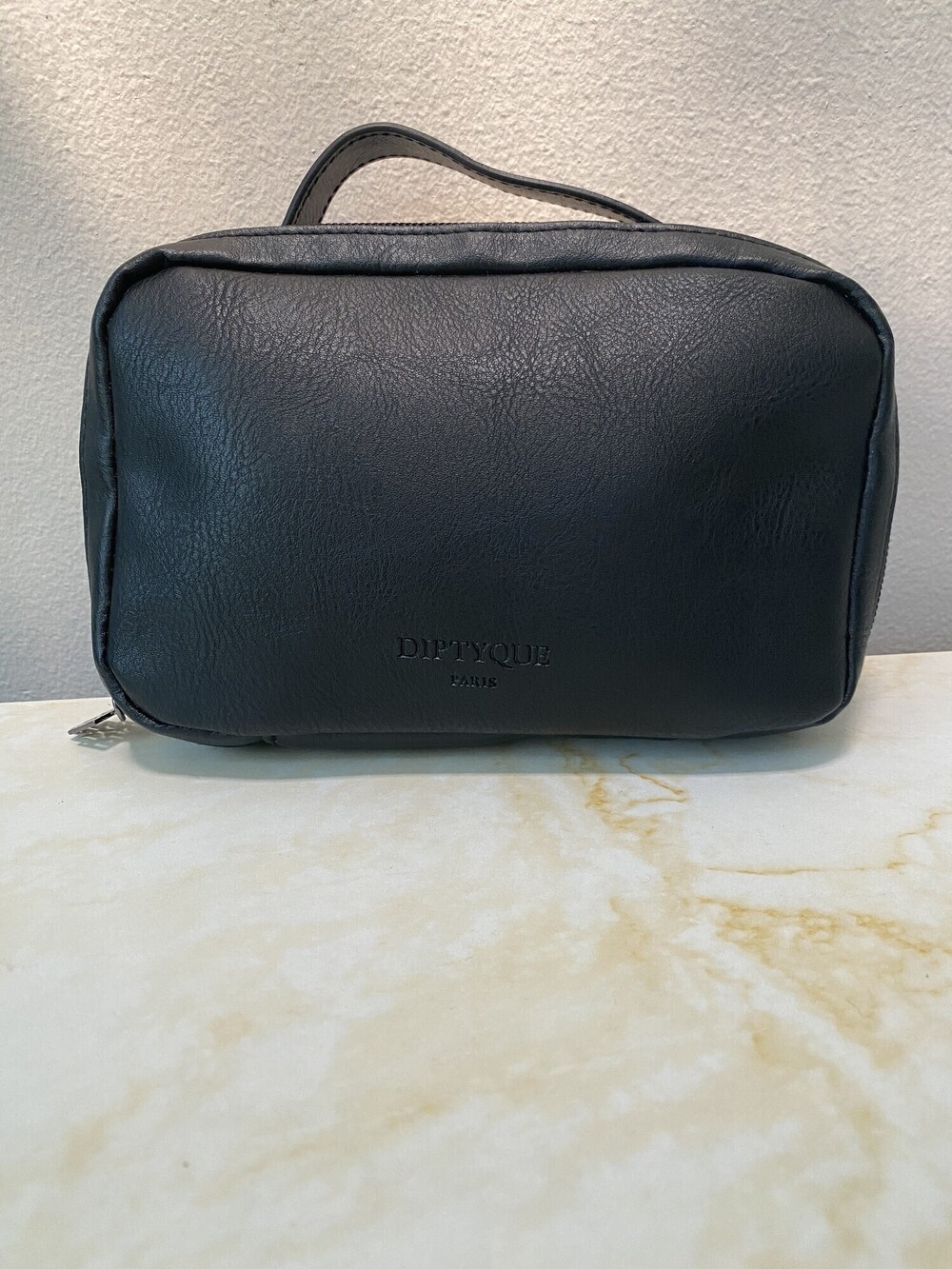 New Diptyque Black Single Zip Amenity Pouch